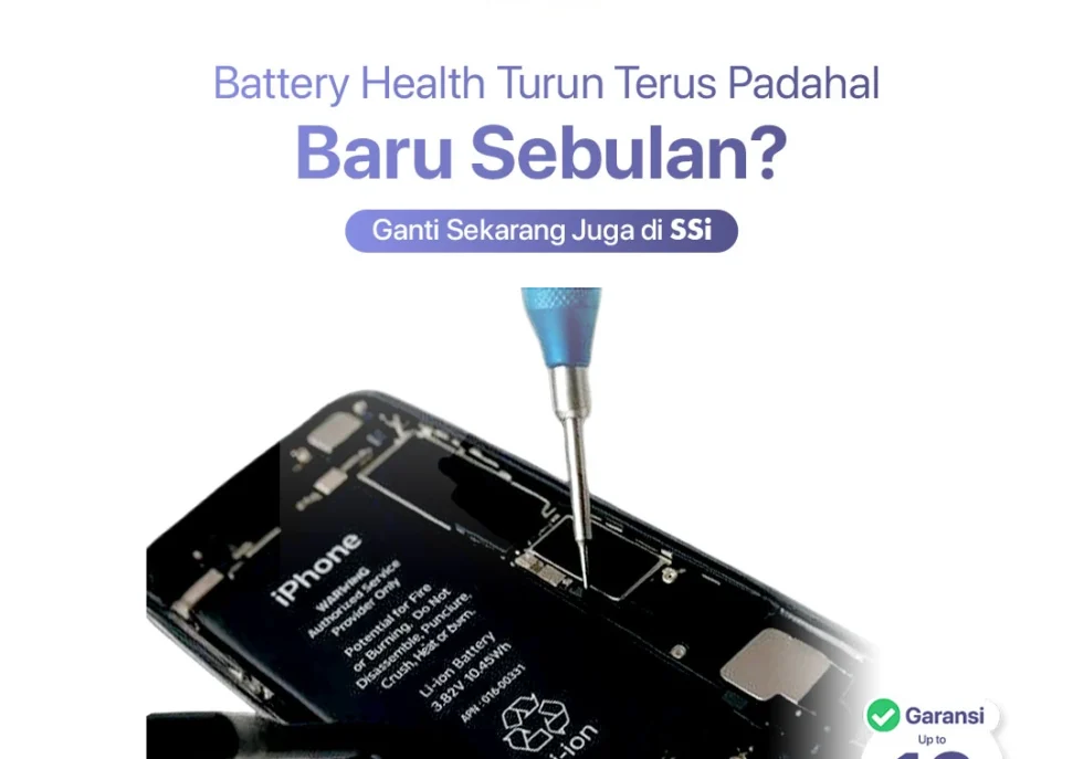 battery health turun terus padahal baru sebulan pakai?